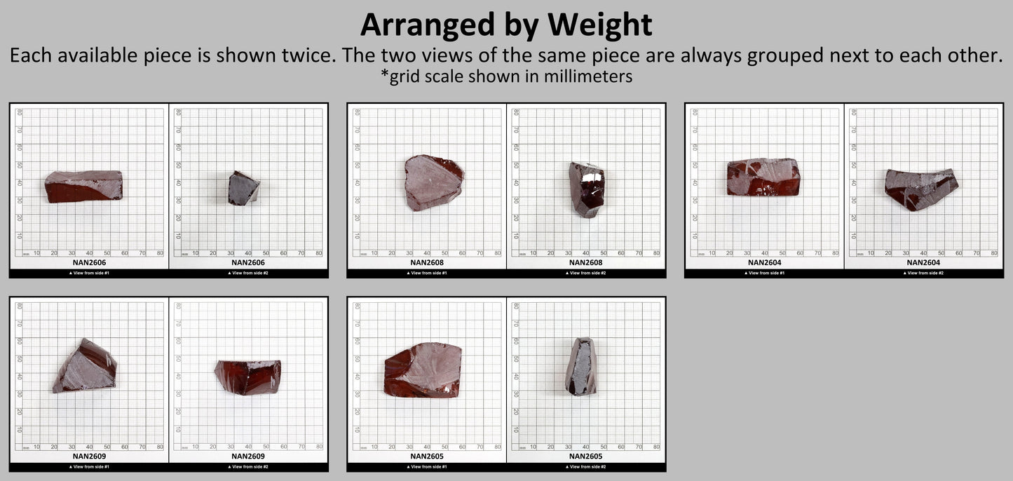 Nanosital Simulated Marsala Color Changing Lab Created Faceting Rough for Gem Cutting - #5 - Various Sizes #BEGIN