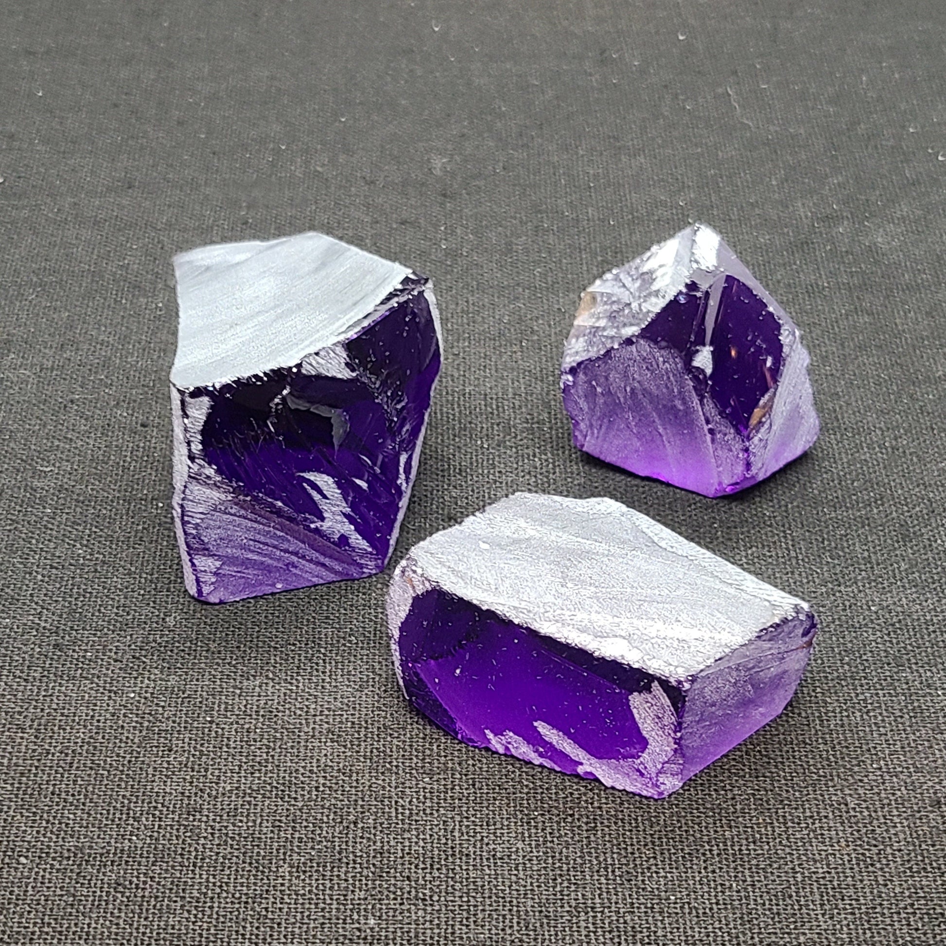 Nanosital Simulated Medium Amethyst  Lab Created Faceting Rough for Gem Cutting - #A-2299 - Various Sizes #BEGIN