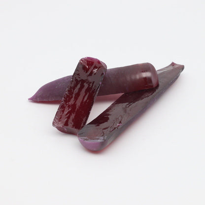 Medium Dark Ruby Red #7 Lab Created Corundum Sapphire Faceting Rough for Gem Cutting - Various Sizes - Split Boule #BEGIN