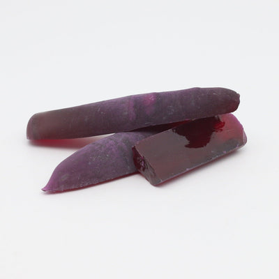 Medium Dark Ruby Red #7 Lab Created Corundum Sapphire Faceting Rough for Gem Cutting - Various Sizes - Split Boule #BEGIN