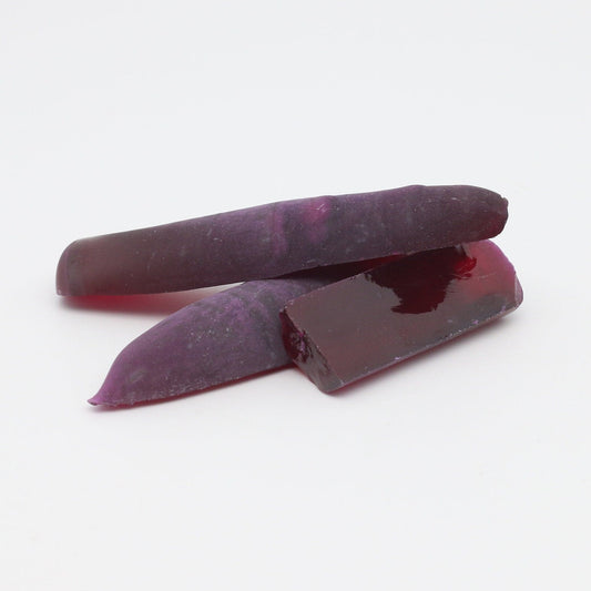 Medium Dark Ruby Red #7 Lab Created Corundum Sapphire Faceting Rough for Gem Cutting - Various Sizes - Split Boule #BEGIN