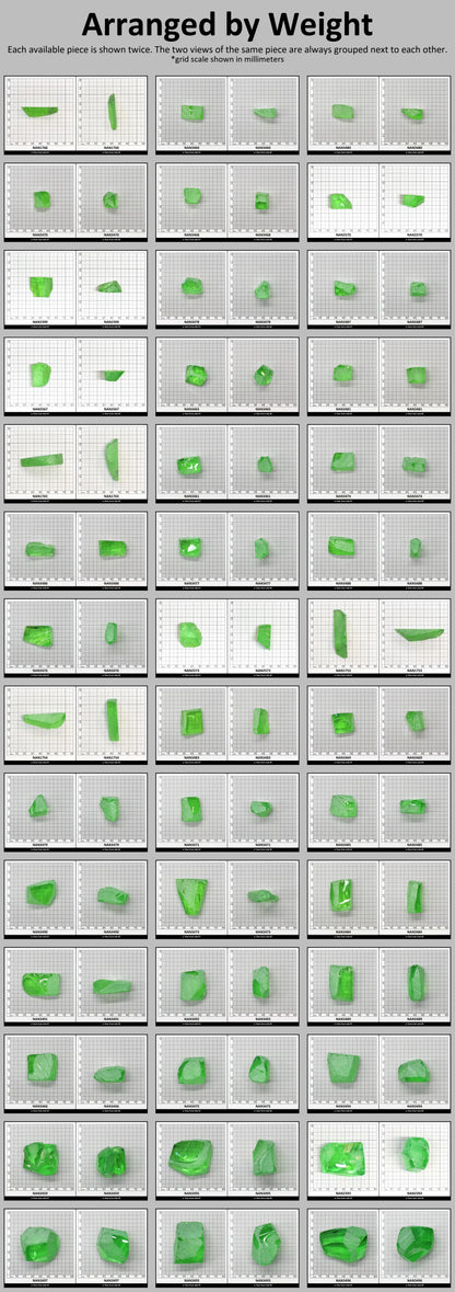 Nanosital Simulated Medium Kryptonite Lab Created Faceting Rough for Gem Cutting - #B-1320 - Various Sizes #BEGIN