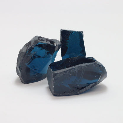 Nanosital Simulated Medium London Blue Topaz Lab Created Faceting Rough for Gem Cutting - #46 - Various Sizes #BEGIN