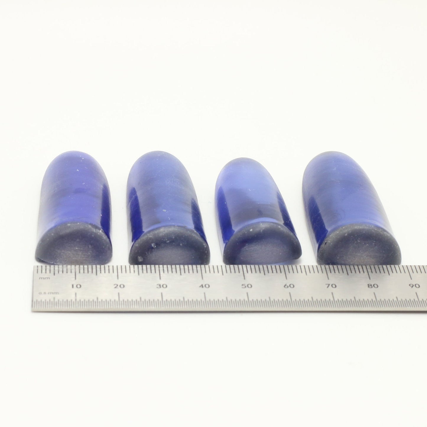 Montana Blue #31 Lab Created Corundum Sapphire Faceting Rough for Gem Cutting - Various Sizes - Split Boule #BEGIN
