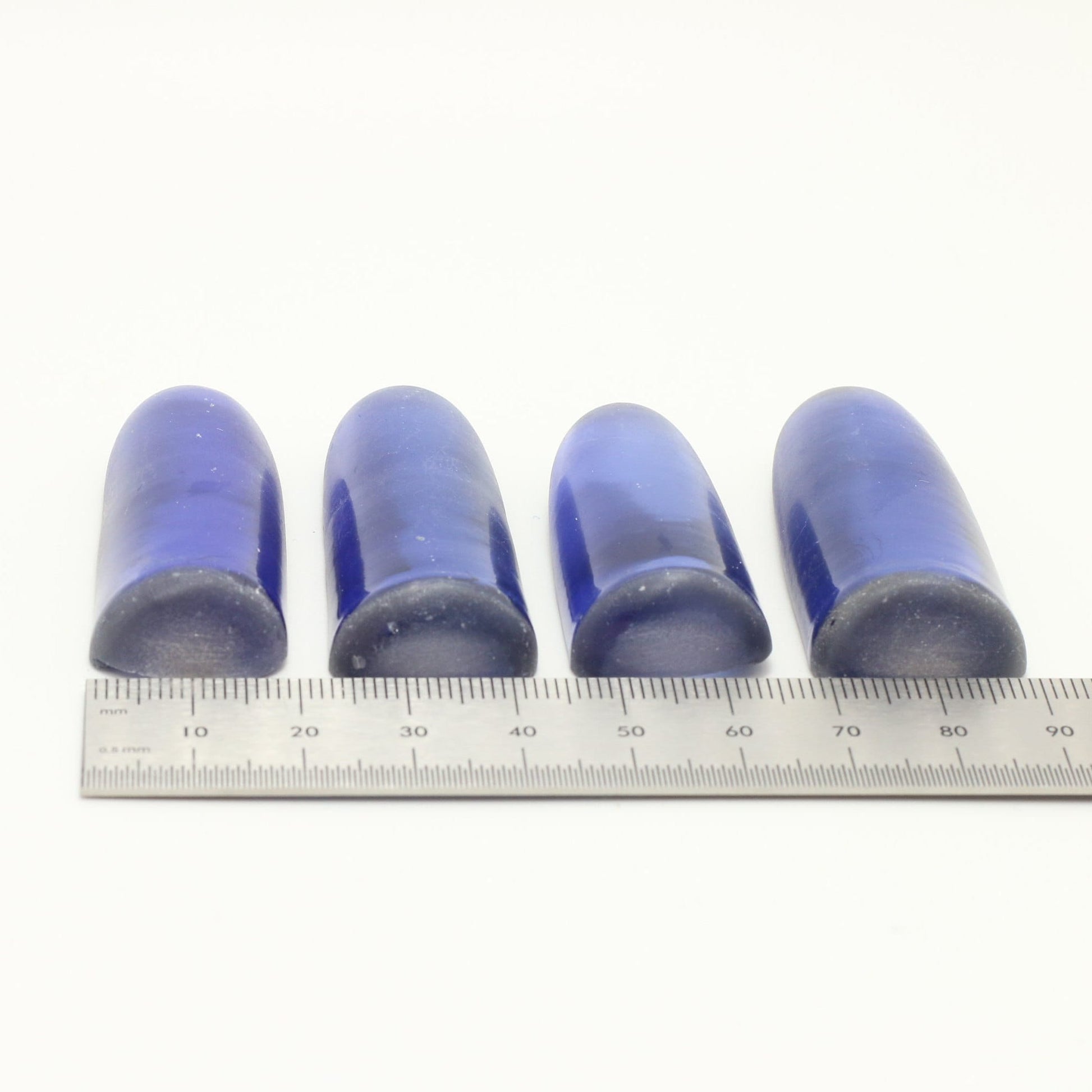 Montana Blue #31 Lab Created Corundum Sapphire Faceting Rough for Gem Cutting - Various Sizes - Split Boule #BEGIN