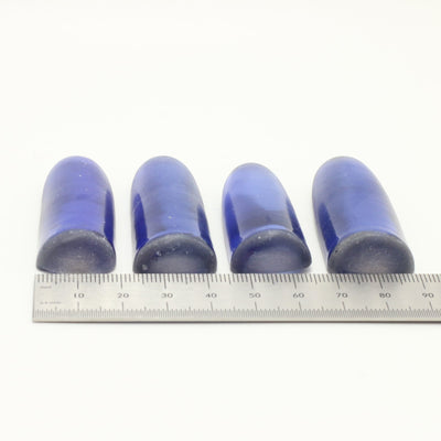 Montana Blue #31 Lab Created Corundum Sapphire Faceting Rough for Gem Cutting - Various Sizes - Split Boule #BEGIN