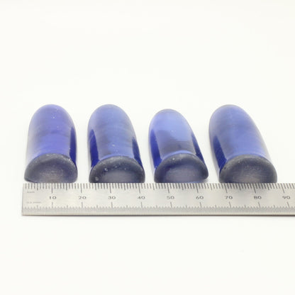 Montana Blue #31 Lab Created Corundum Sapphire Faceting Rough for Gem Cutting - Various Sizes - Split Boule #BEGIN