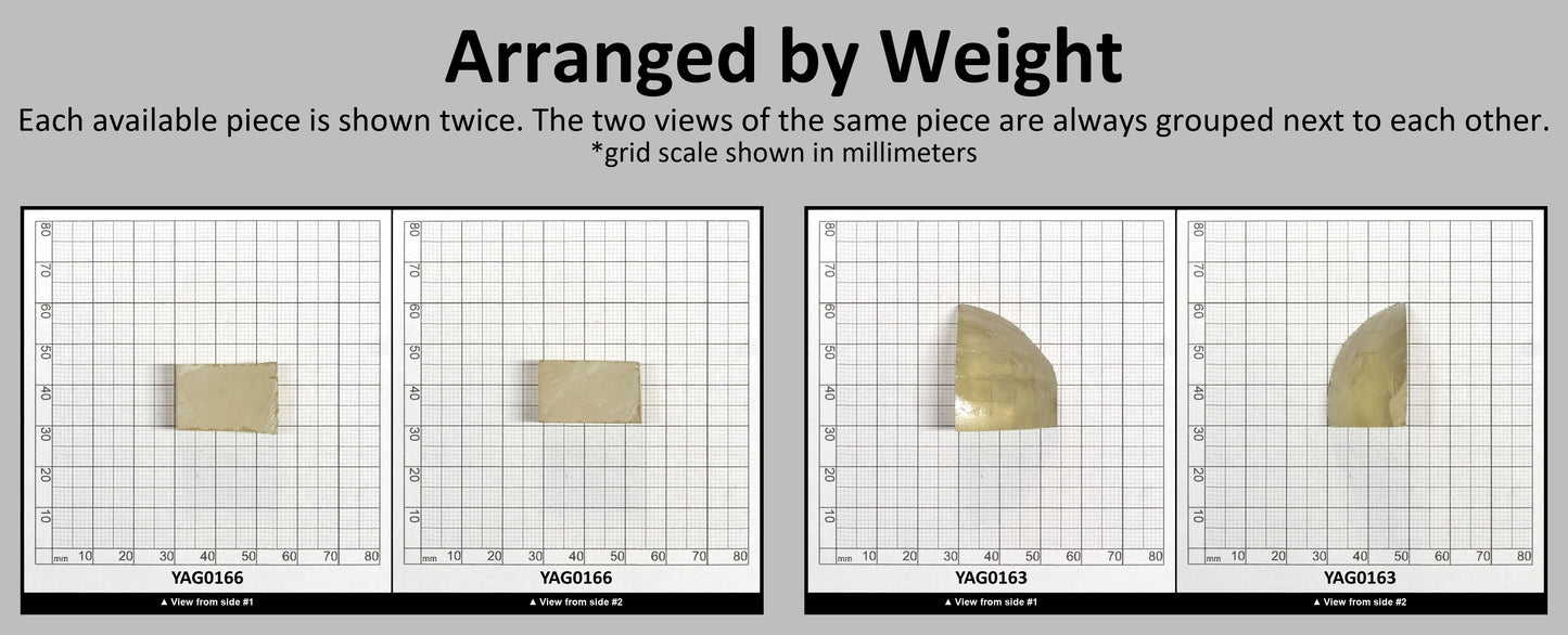 Mystery YAG Faceting Rough for Gem Cutting - Various Sizes #BEGIN