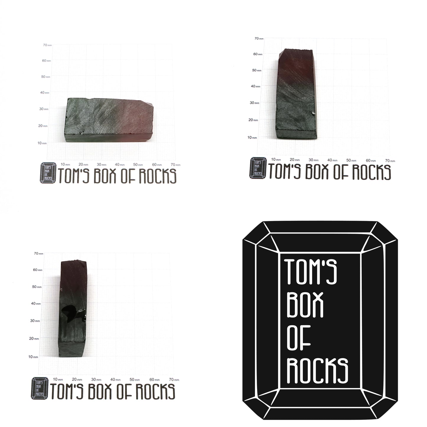 Nanosital Simulated Watermelon Tourmaline (New Style)  Lab Created Faceting Rough for Gem Cutting -Various Sizes