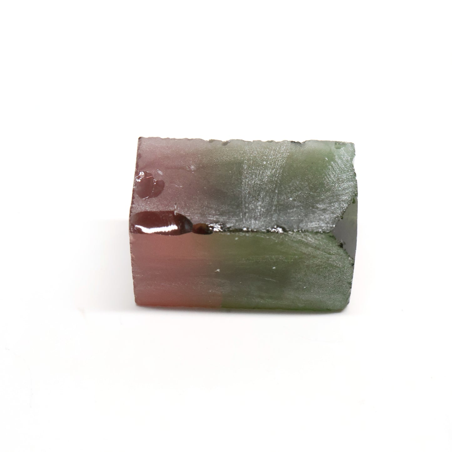 Nanosital Simulated Watermelon Tourmaline (New Style)  Lab Created Faceting Rough for Gem Cutting -Various Sizes