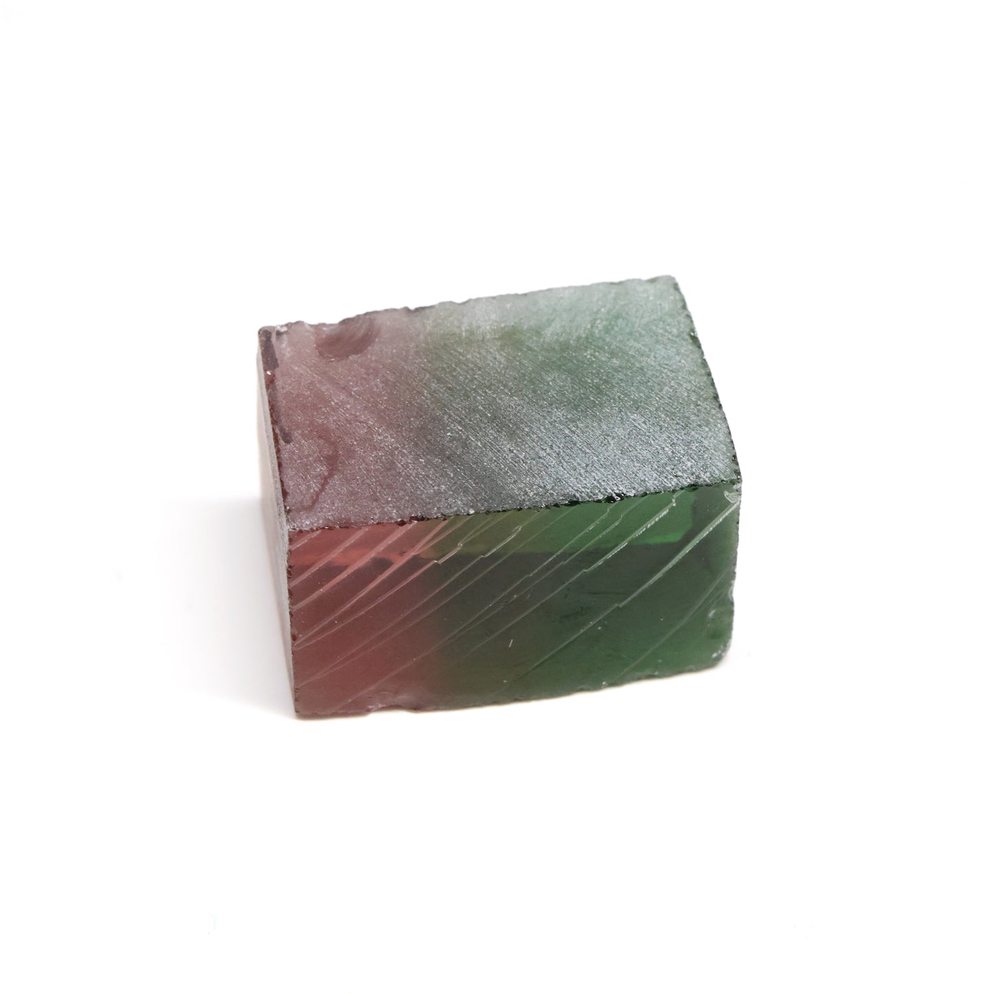 Nanosital Simulated Watermelon Tourmaline (New Style)  Lab Created Faceting Rough for Gem Cutting -Various Sizes