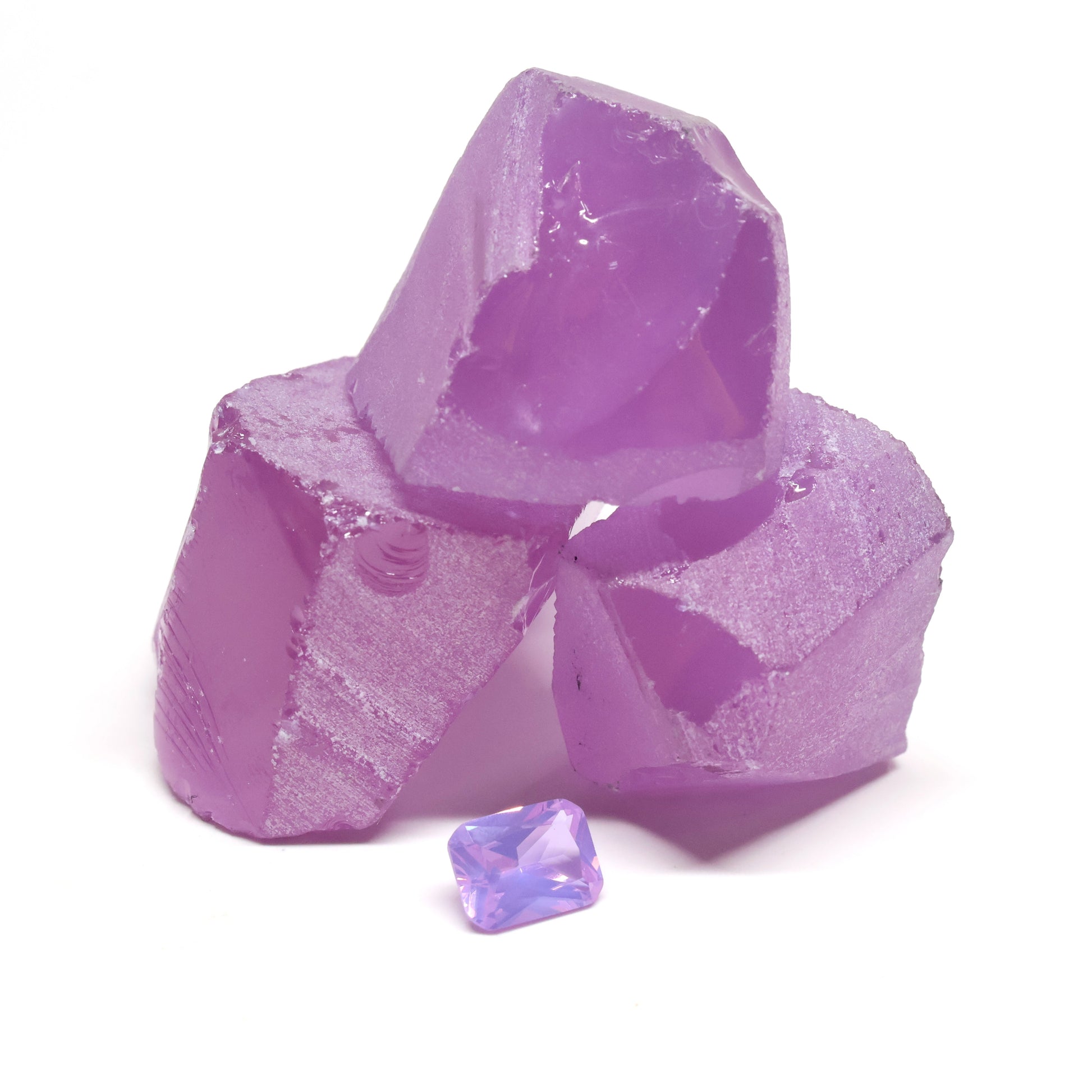 Nanosital Simulated Lavender Opal Lab Created Faceting Rough for Gem Cutting - #009 - Various Sizes #BEGIN