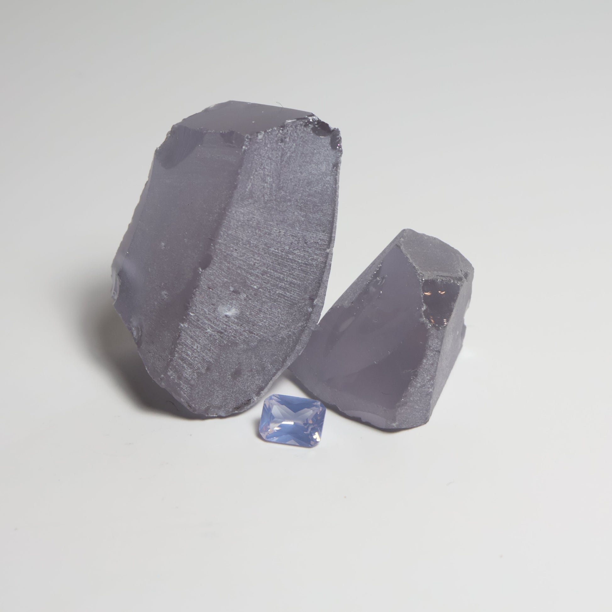 Nanosital Simulated Lavender Opal Lab Created Faceting Rough for Gem Cutting - #009 - Various Sizes #BEGIN