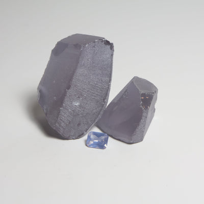 Nanosital Simulated Lavender Opal Lab Created Faceting Rough for Gem Cutting - #009 - Various Sizes #BEGIN