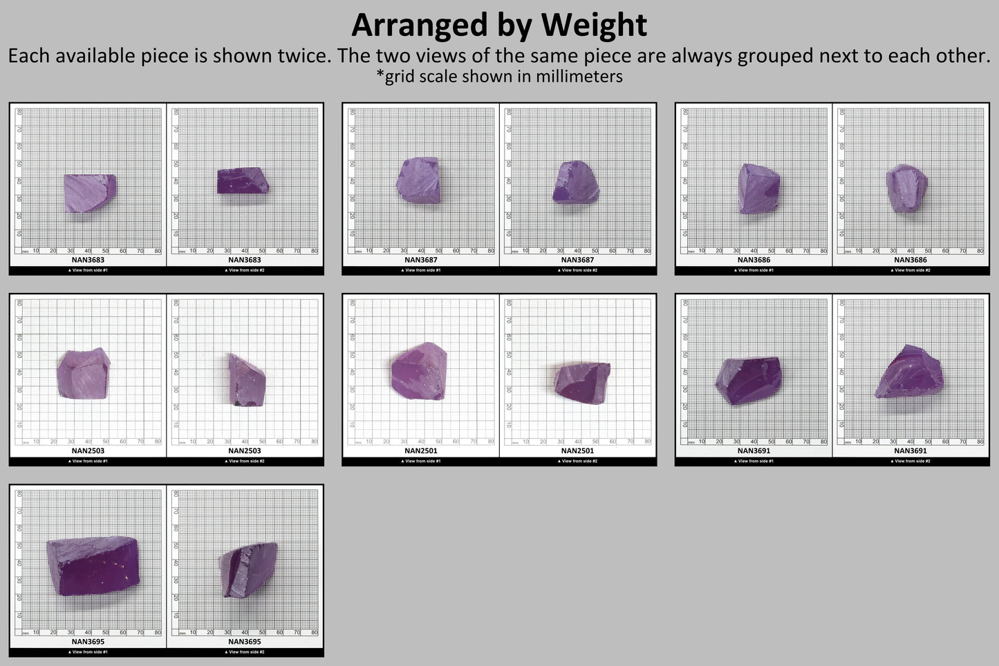 Nanosital Simulated Lavender Opal Lab Created Faceting Rough for Gem Cutting - #009 - Various Sizes #BEGIN