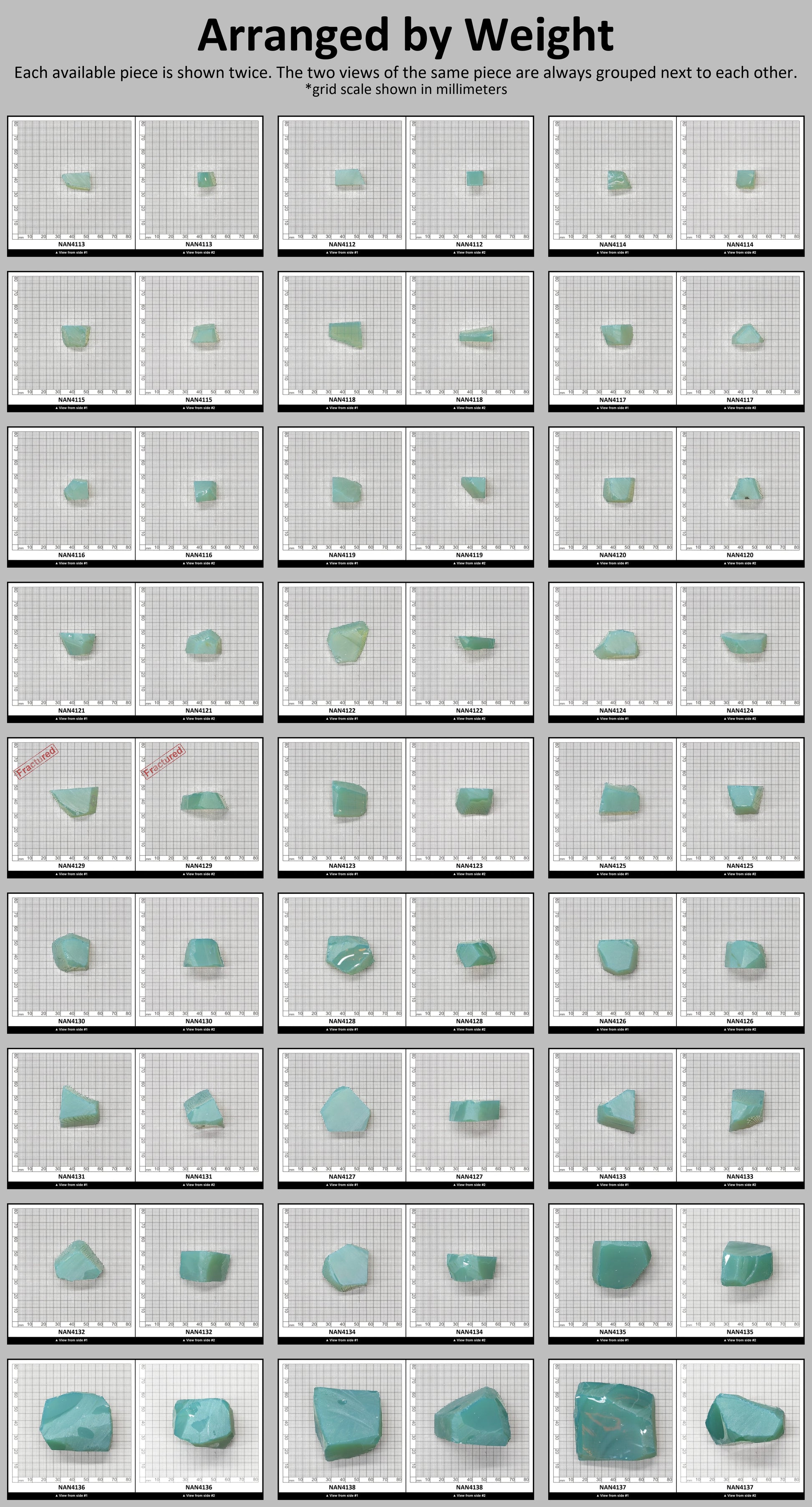 Nanosital Simulated Green Apple Opal Lab Created Faceting Rough for Gem Cutting - #A-9825 - Various Sizes : #BEGIN