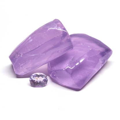 Nanosital Simulated Lavender Quartz Lab Created Faceting Rough for Gem Cutting - #B-2287 - Various Sizes #BEGIN