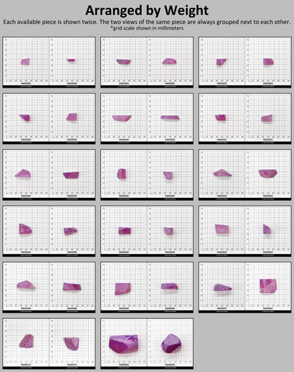 Nanosital Simulated Purple Orchid Chalcedony Lab Created Faceting Rough for Gem Cutting - #E-182/1 - Various Sizes #BEGIN