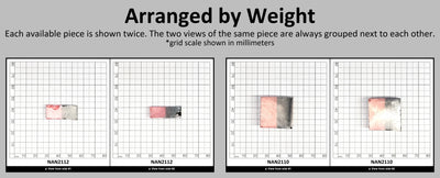 Nanosital Simulated Bi-Color Lab Created Faceting Rough for Gem Cutting - Grey-Pink - Various Sizes #BEGIN