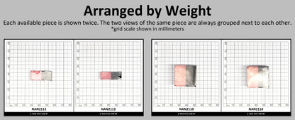 Nanosital Simulated Bi-Color Lab Created Faceting Rough for Gem Cutting - Grey-Pink - Various Sizes #BEGIN