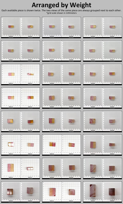 Nanosital Simulated Bi-Color Lab Created Faceting Rough for Gem Cutting - Kunzite-Intense Yellow - Various Sizes #BEGIN