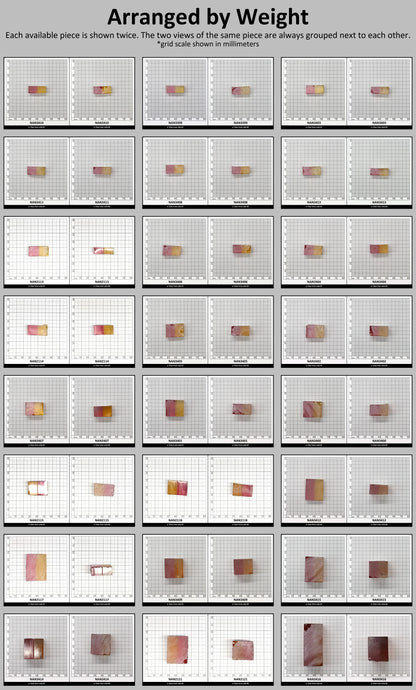 Nanosital Simulated Bi-Color Lab Created Faceting Rough for Gem Cutting - Kunzite-Intense Yellow - Various Sizes #BEGIN