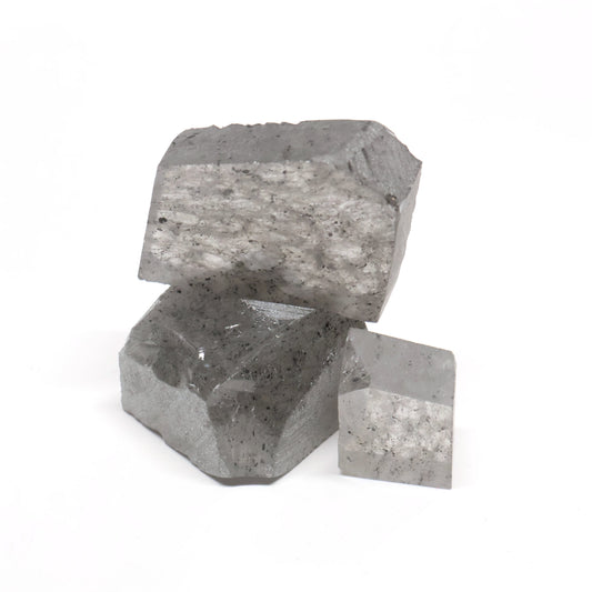 Nanosital Simulated Salt and Pepper Diamond Lab Created Faceting Rough for Gem Cutting - #Z-1345 - Various Sizes #BEGIN