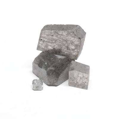 Nanosital Simulated Salt and Pepper Diamond Lab Created Faceting Rough for Gem Cutting - #Z-1345 - Various Sizes #BEGIN
