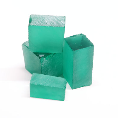Nanosital Simulated Very Light Emerald Lab Created Faceting Rough for Gem Cutting - #0/4 - Various Sizes #BEGIN