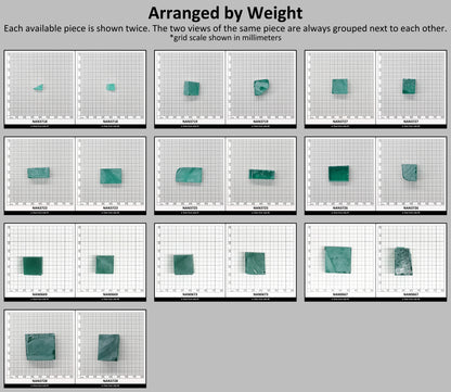 Nanosital Simulated Very Light Emerald Lab Created Faceting Rough for Gem Cutting - #0/4 - Various Sizes #BEGIN