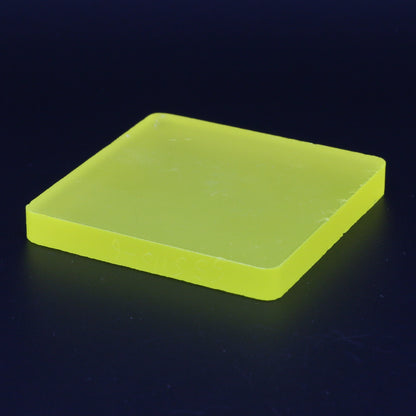 Neon Yellow YAG Polycrystalline (Ceramic) Faceting Rough : #BEGIN