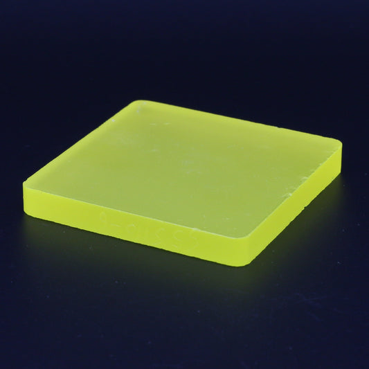 Neon Yellow YAG (Ceramic) Faceting Rough for Gem Cutting - Various Sizes #BEGIN