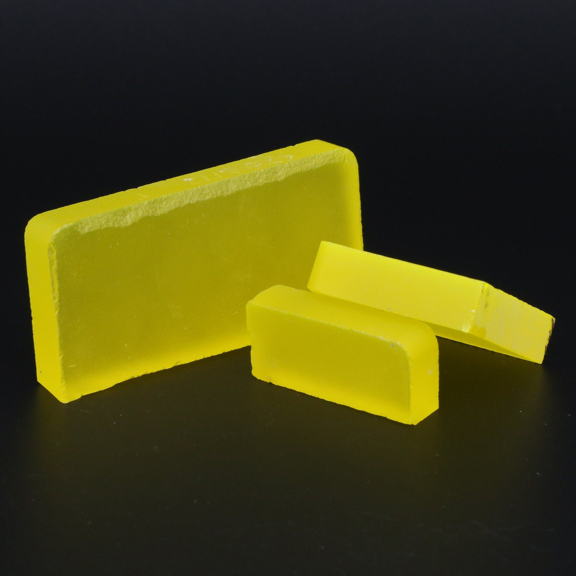 Neon Yellow YAG Polycrystalline (Ceramic) Faceting Rough : #BEGIN