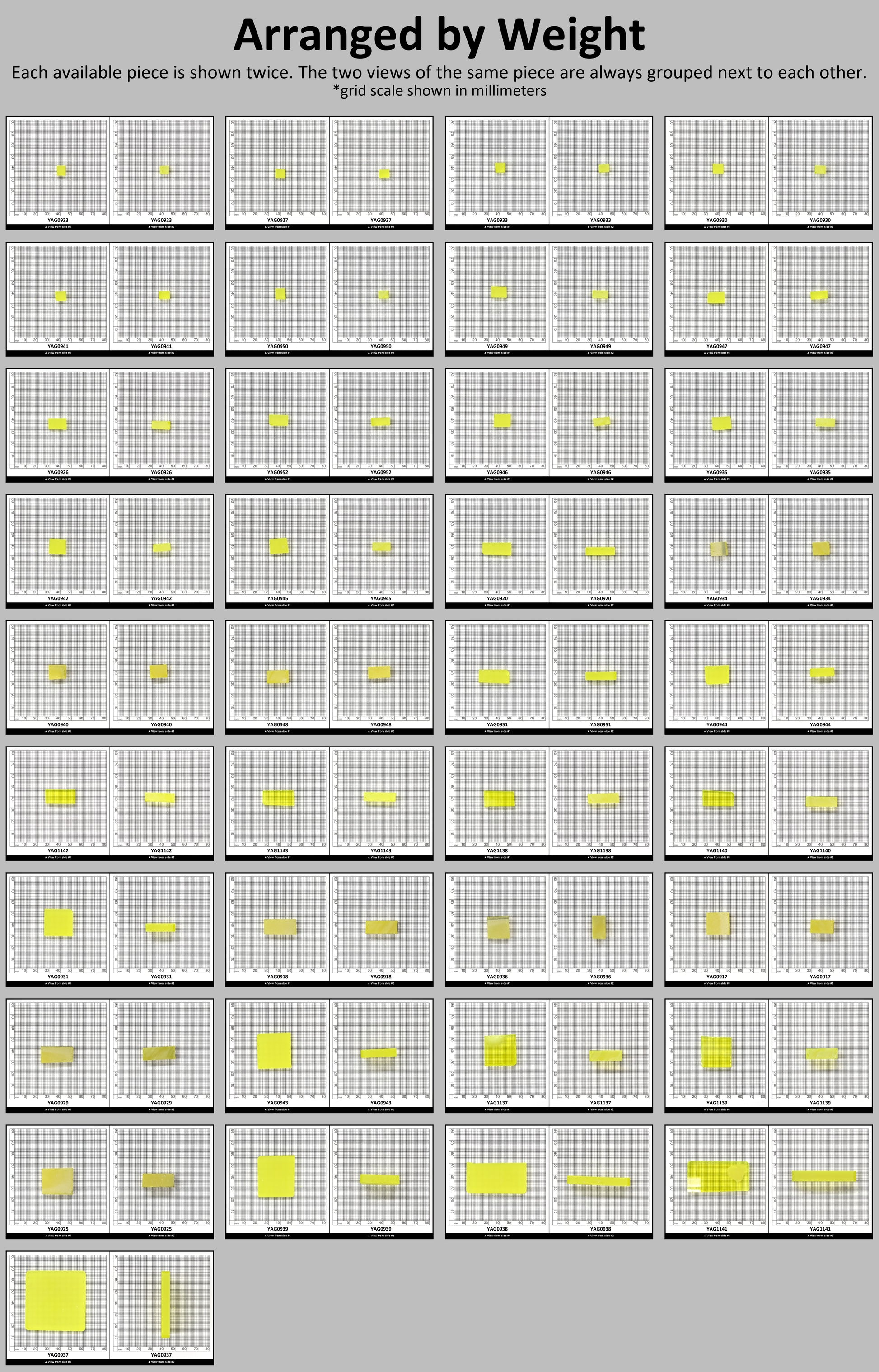 Neon Yellow YAG Polycrystalline (Ceramic) Faceting Rough : #BEGIN