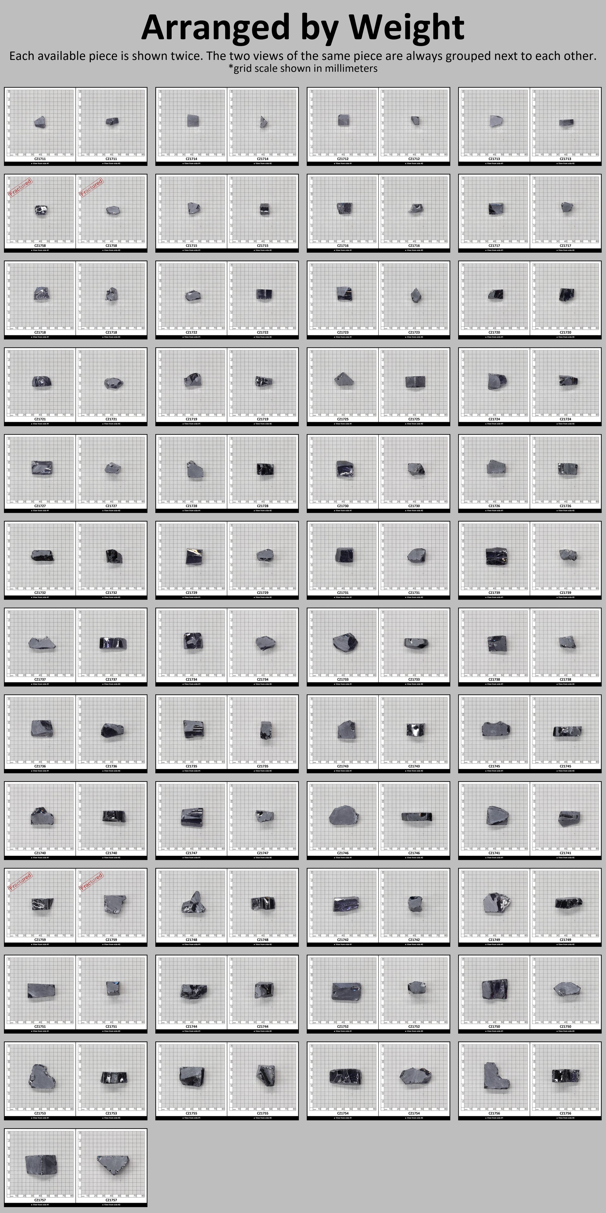 Ocean Grey Diamond Cubic Zirconia Faceting Rough for Gem Cutting - Various Sizes : #BEGIN