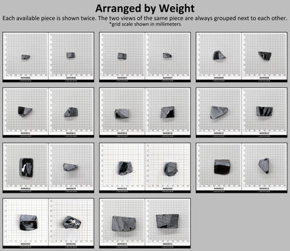 Nanosital Simulated Ocean Steel Lab Created Faceting Rough for Gem Cutting - #A-4016 - Various Sizes #BEGIN