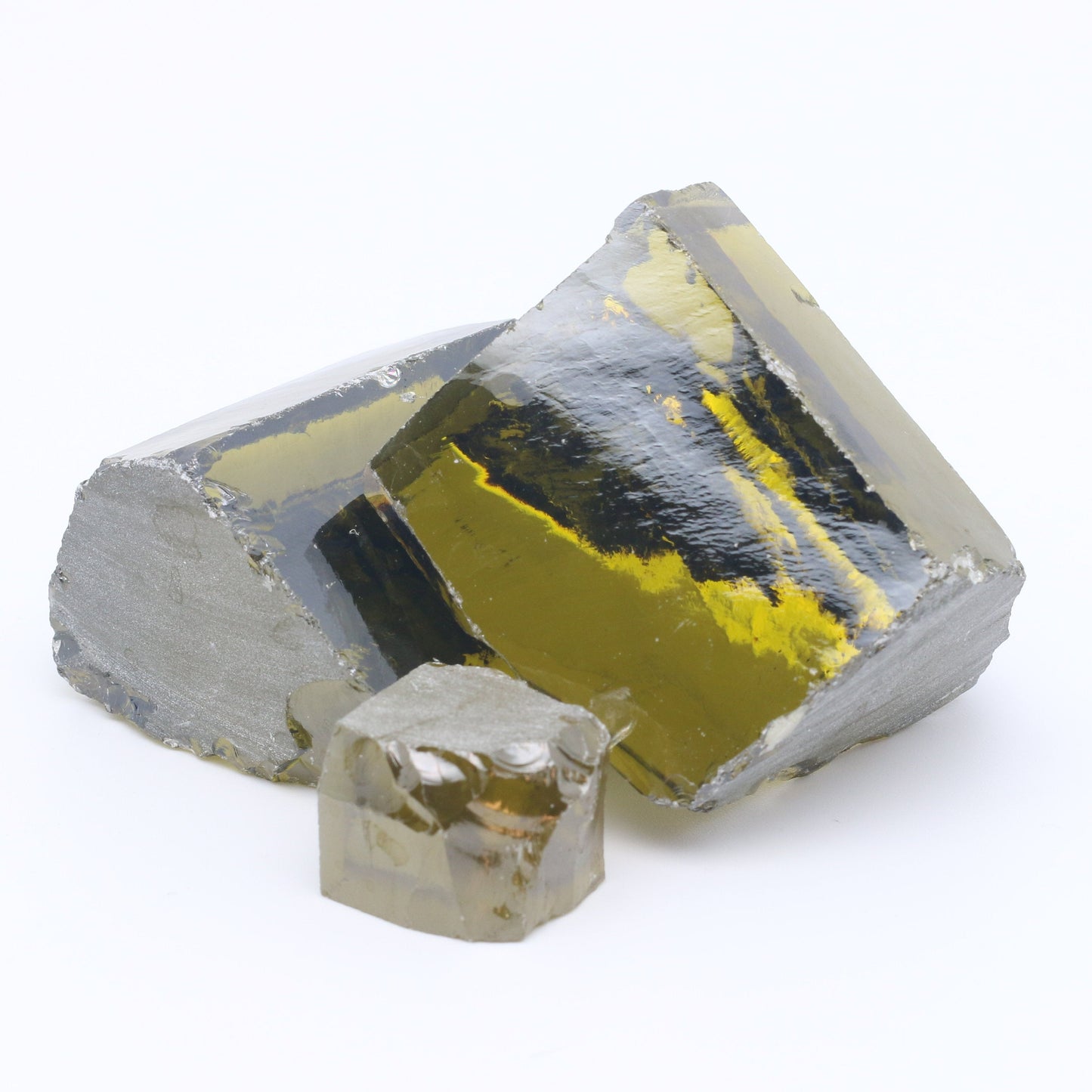 Olive Cubic Zirconia Faceting Rough for Gem Cutting - Various Sizes #BEGIN