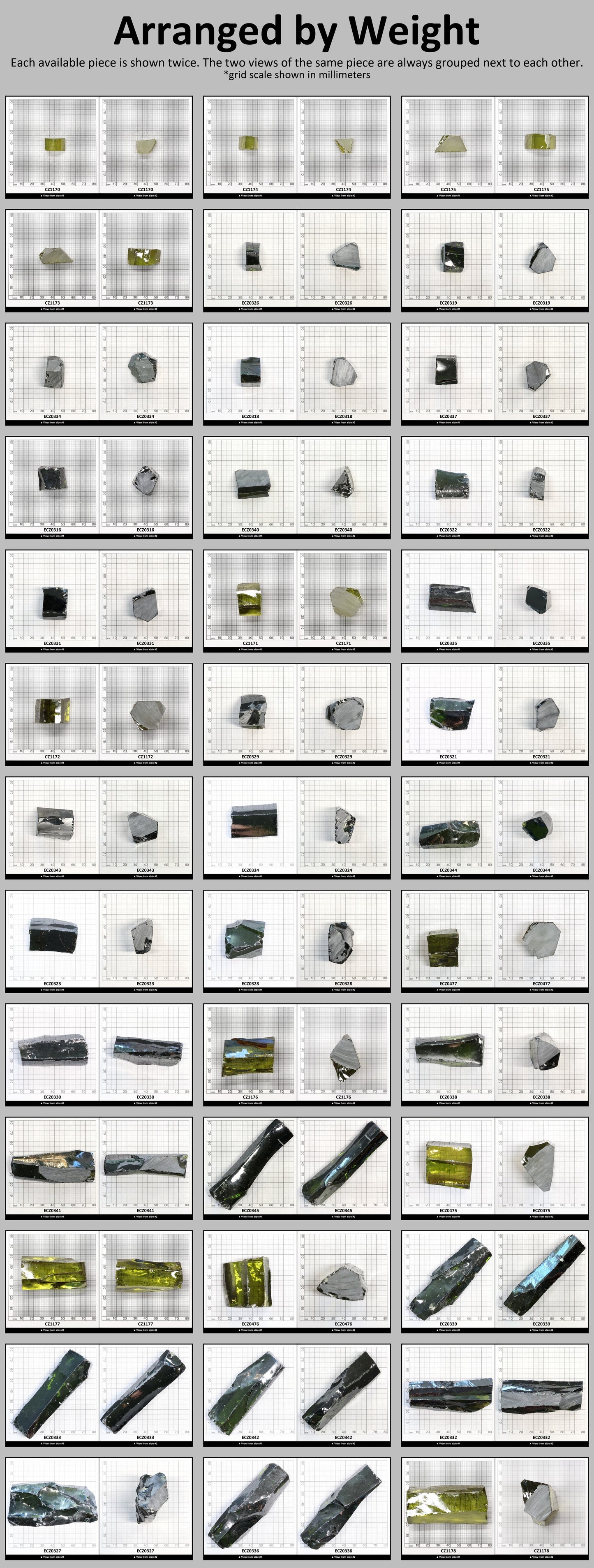 Olive Cubic Zirconia Faceting Rough for Gem Cutting - Various Sizes #BEGIN