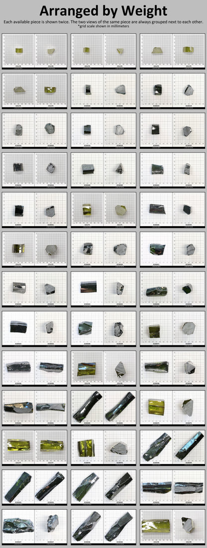 Olive Cubic Zirconia Faceting Rough for Gem Cutting - Various Sizes #BEGIN