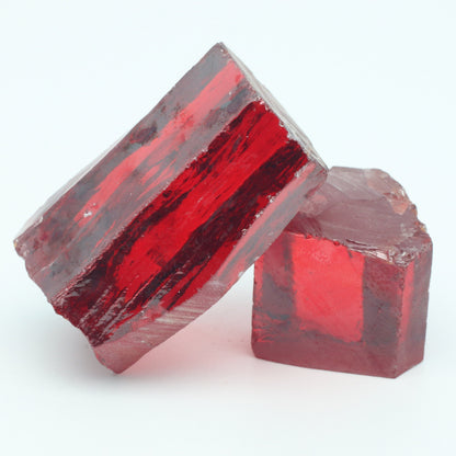 Orange Cubic Zirconia Faceting Rough for Gem Cutting - Various Sizes #BEGIN