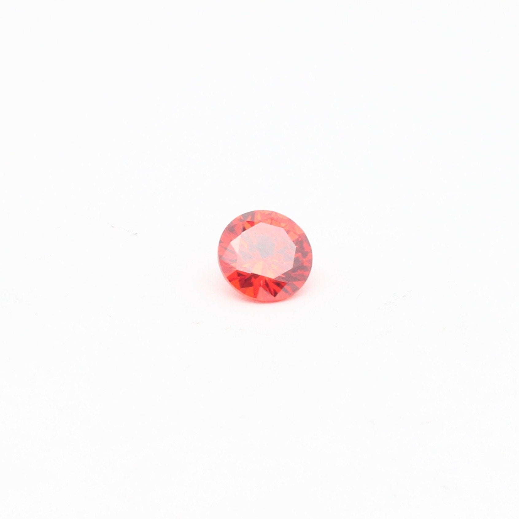Orange Cubic Zirconia Faceting Rough for Gem Cutting - Various Sizes #BEGIN
