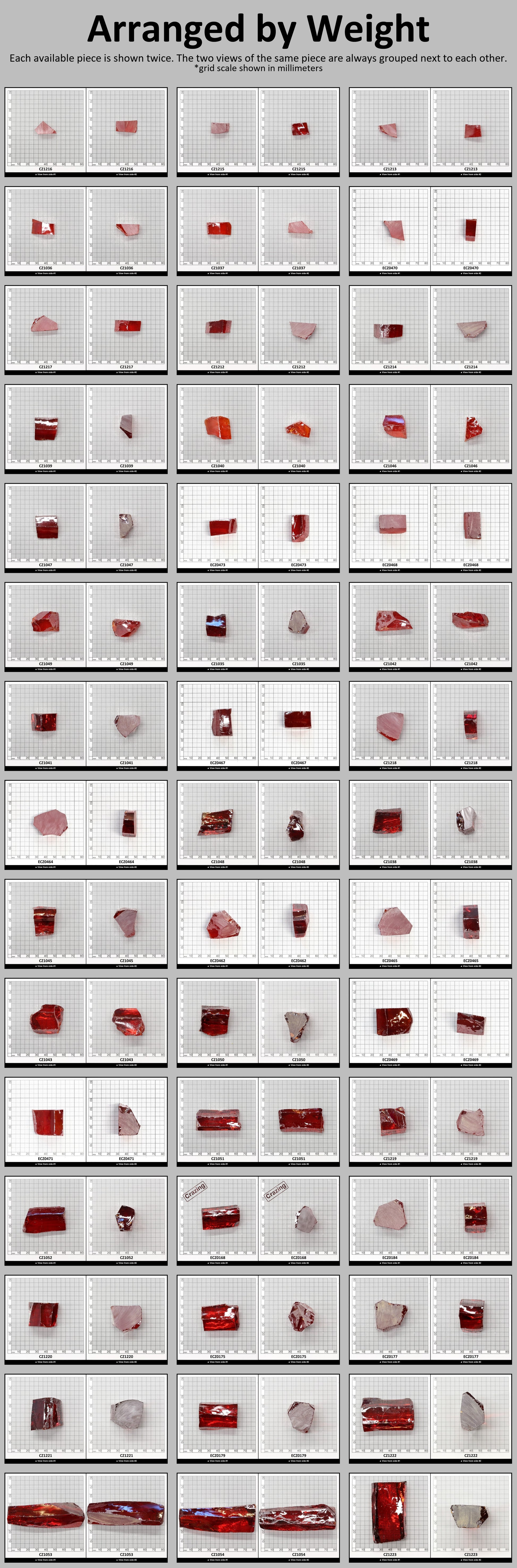 Orange Cubic Zirconia Faceting Rough for Gem Cutting - Various Sizes #BEGIN
