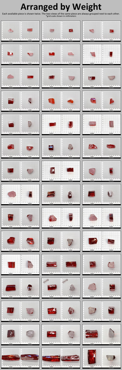 Orange Cubic Zirconia Faceting Rough for Gem Cutting - Various Sizes #BEGIN
