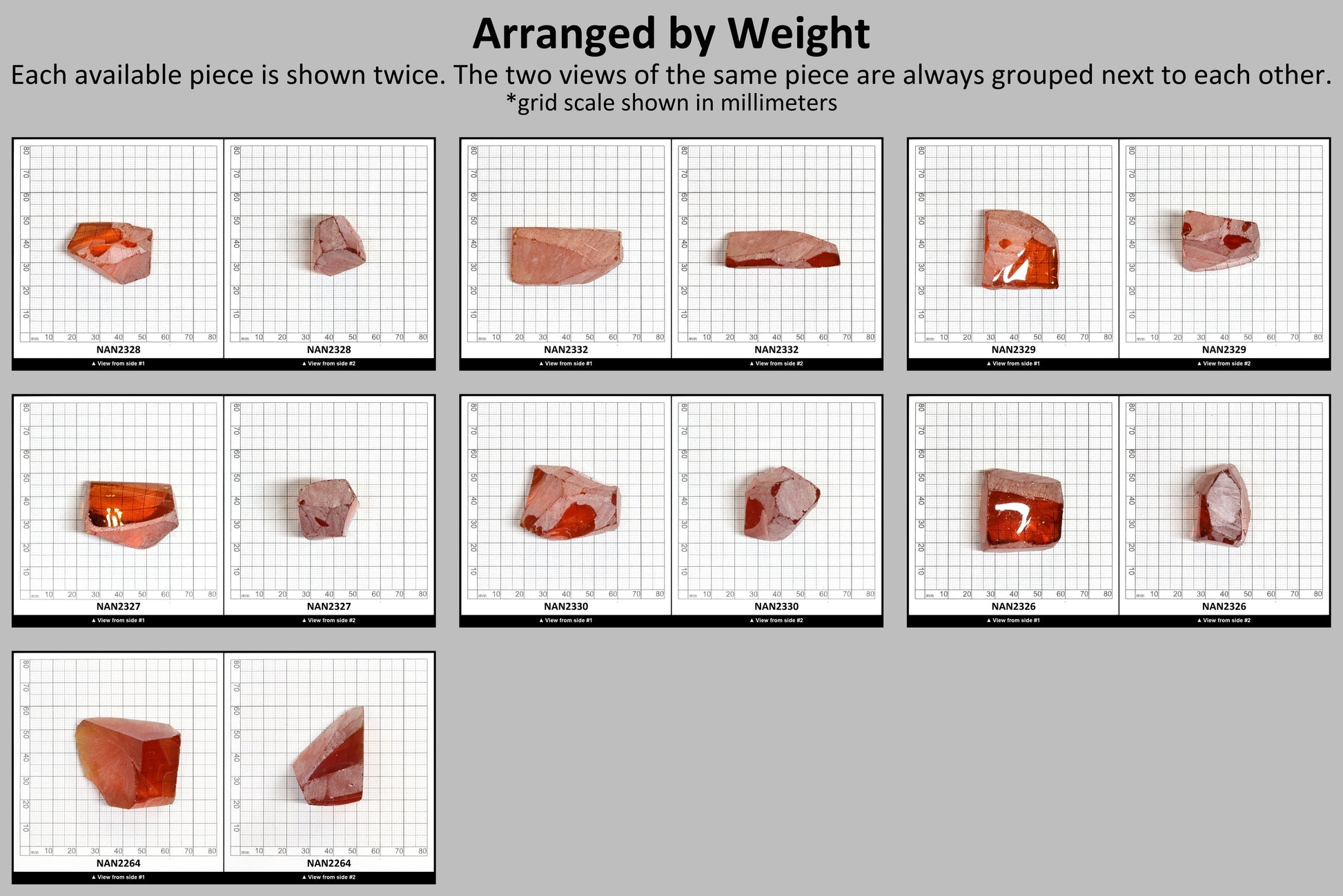 Nanosital Simulated Orange Lab Created Faceting Rough for Gem Cutting - #144 - Various Sizes #BEGIN