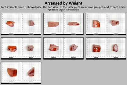 Nanosital Simulated Orange Lab Created Faceting Rough for Gem Cutting - #144 - Various Sizes #BEGIN