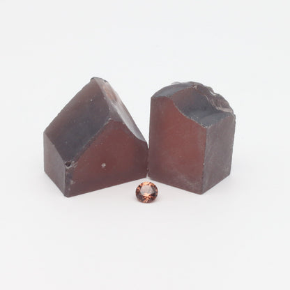 Orange YAG Faceting Rough for Gem Cutting - Various Sizes #BEGIN