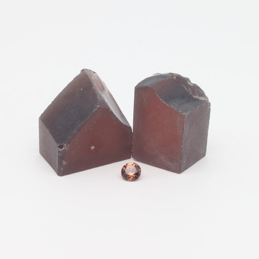 Orange YAG Faceting Rough for Gem Cutting - Various Sizes #BEGIN
