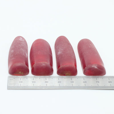 Padparadscha #57 Lab Created Corundum Sapphire Faceting Rough for Gem Cutting - Various Sizes - Split Boule #BEGIN
