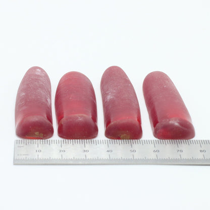 Padparadscha #57 Lab Created Corundum Sapphire Faceting Rough for Gem Cutting - Various Sizes - Split Boule #BEGIN