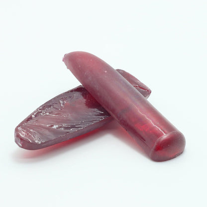 Padparadscha Red #59 Lab Created Corundum Sapphire Faceting Rough for Gem Cutting - Various Sizes - Split Boule #BEGIN